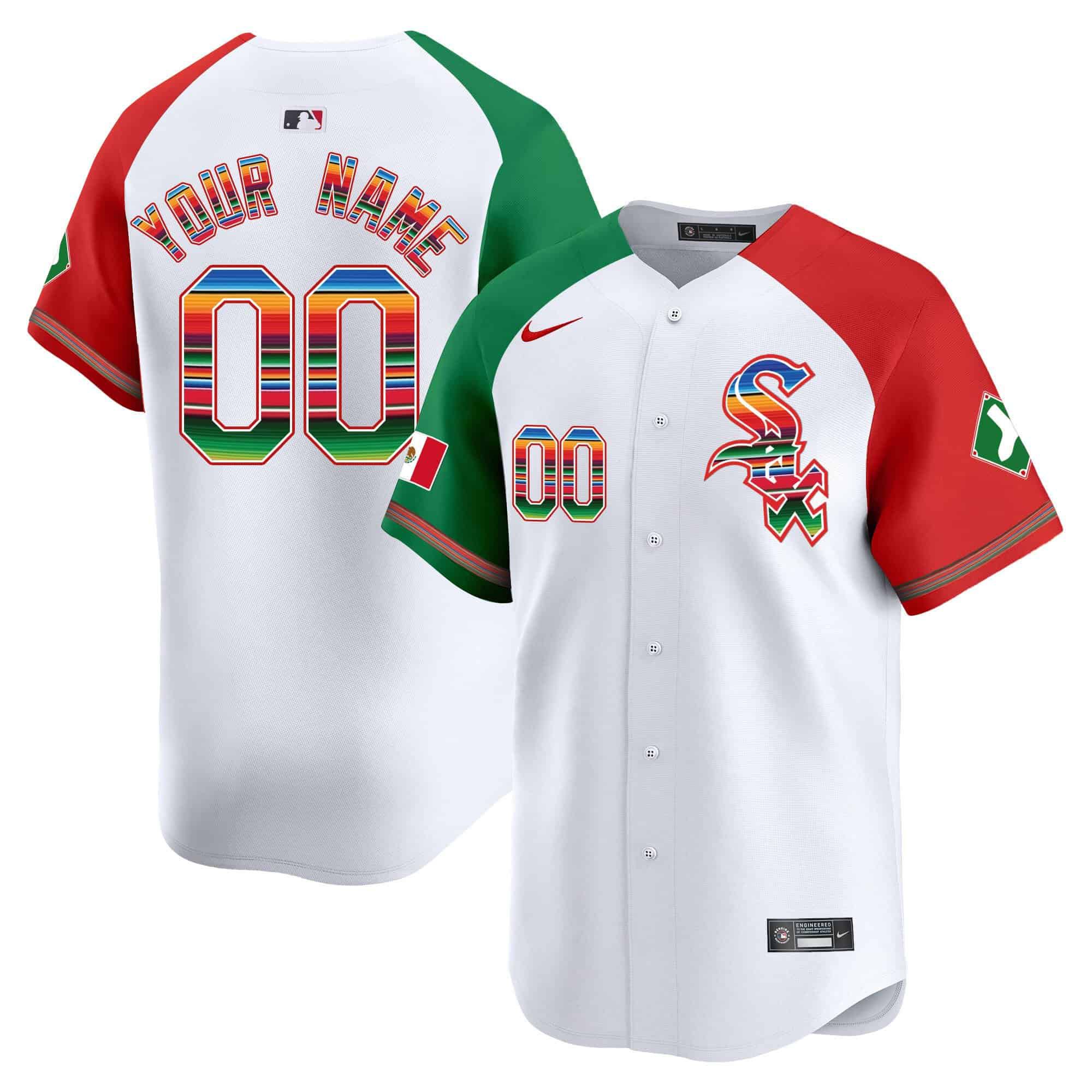 Men Chicago White Sox White Nike 2024 Mexico Vapor Premier Limited Custom MLB Jersey style 1->customized mlb jersey->Custom Jersey
